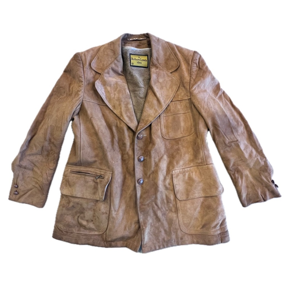 Vintage Robert Lewis Suede Ranch Coat Jacket Chore Removable Liner Vest Men's 44
